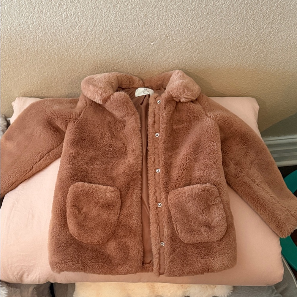 H&M Kids Tan Fuzzy Jacket